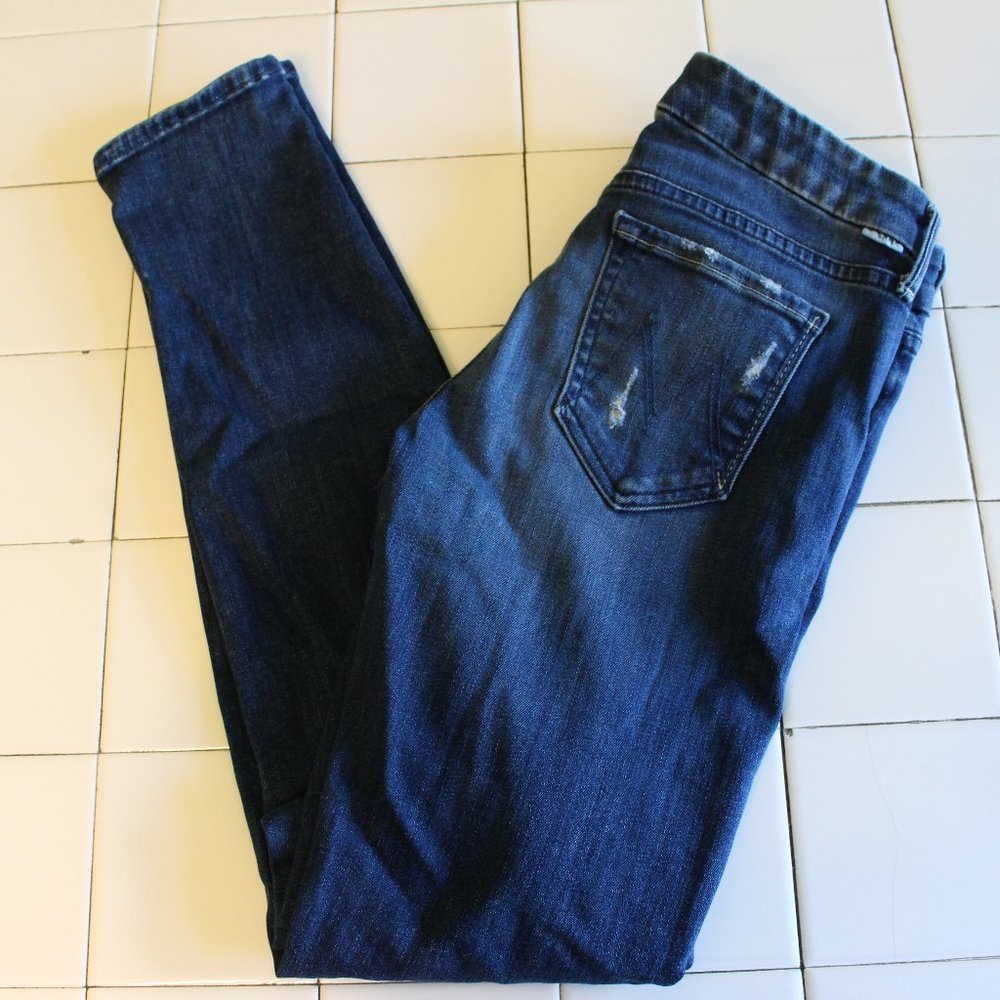 MOTHER THE LOOKER DARK GRAFFITI JEAN SIZE 25